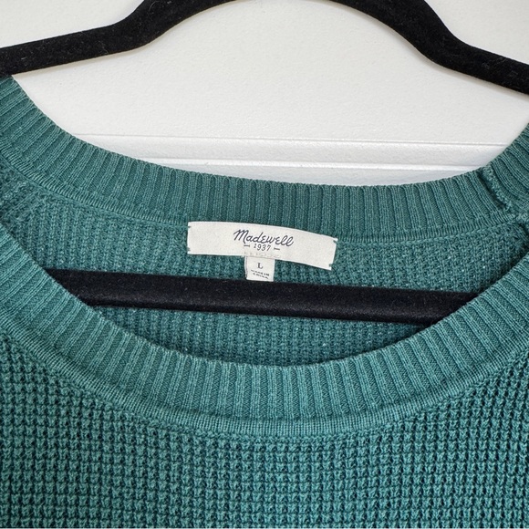 MADEWELL Women’s Bridgeview Waffle Knit Pullover Sweater Size Large, 100% Cotton - Picture 8 of 12